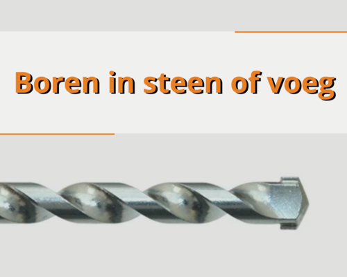 Boren in steen of voeg