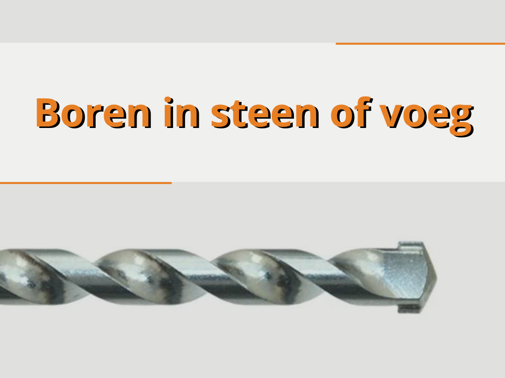 Boren in steen of voeg