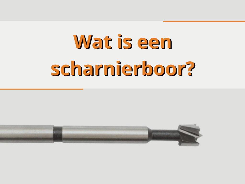 Wat is een scharnierboor?