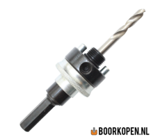 Snelwissel zeskant houder met veer metaal gatzagen 32-210 mm (9,5mm schacht)