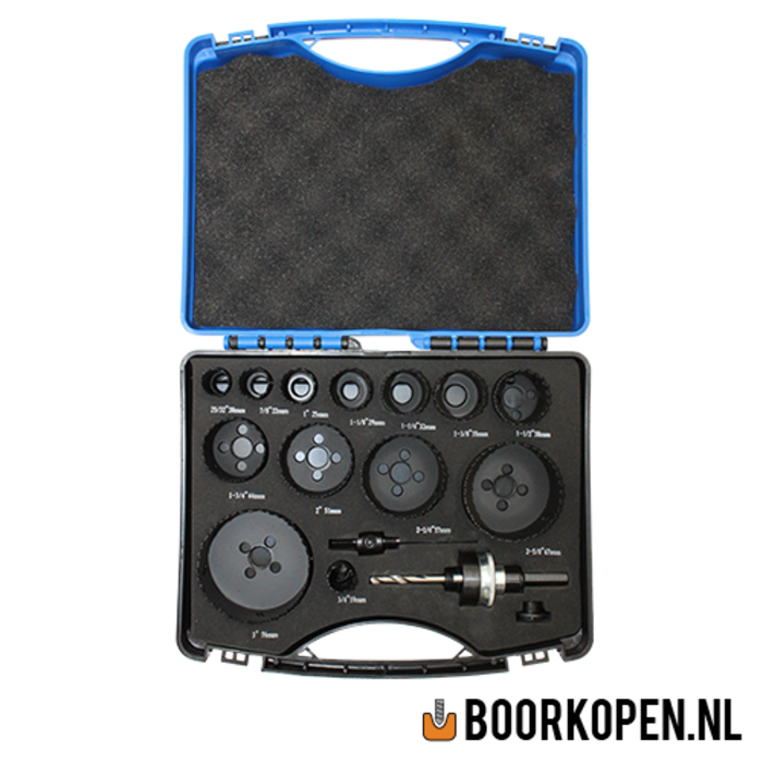 Bi-metaal gatzaag set 16 delig