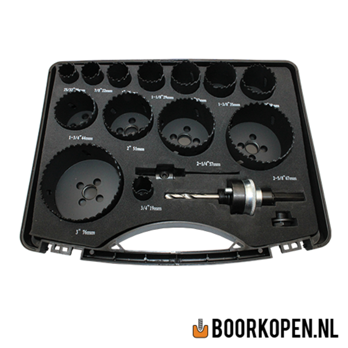 Bi-metaal gatzaag set 16 delig