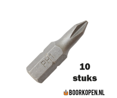 10 stuks phillips schroefbit PH1