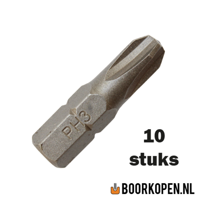 10 stuks phillips schroefbit PH3