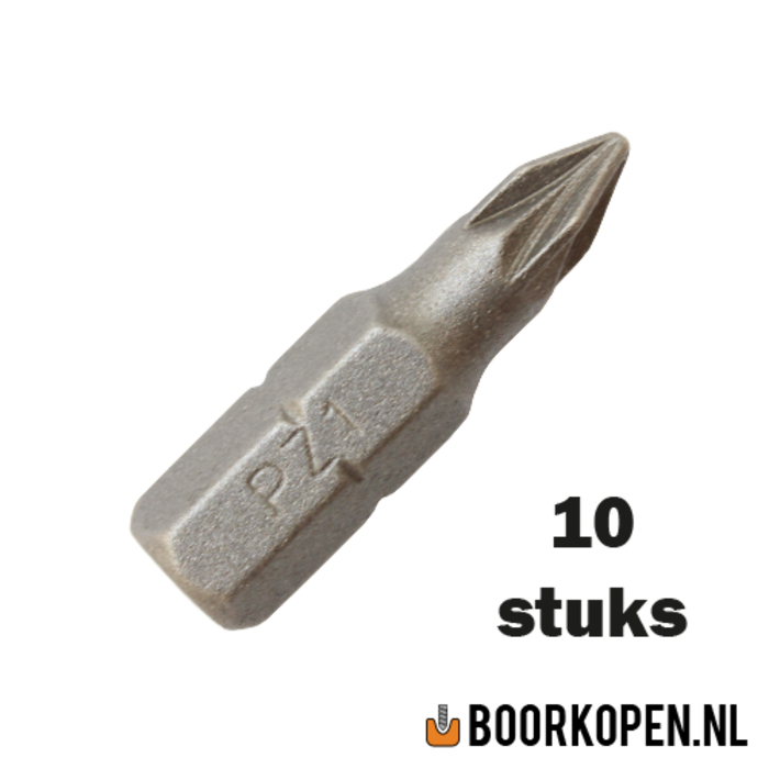 10 stuks pozidriv schroefbit PZ1
