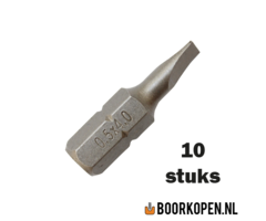 10 stuks platte schroefbit 0,5 x 4mm