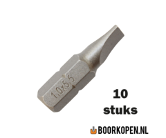 10 stuks platte schroefbit 1 x 5,5mm