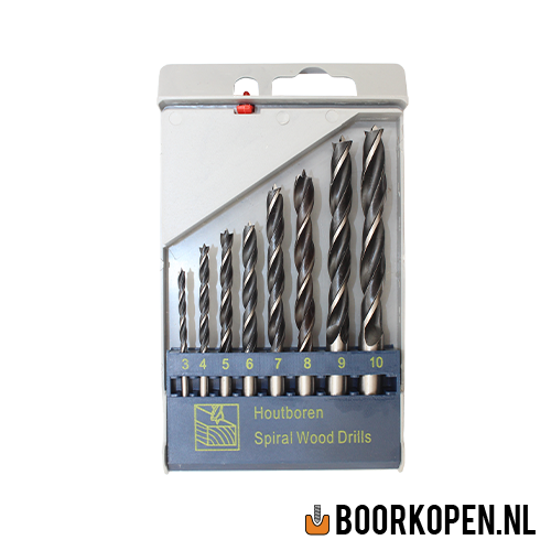 Houtborenset machinaal 8 delig