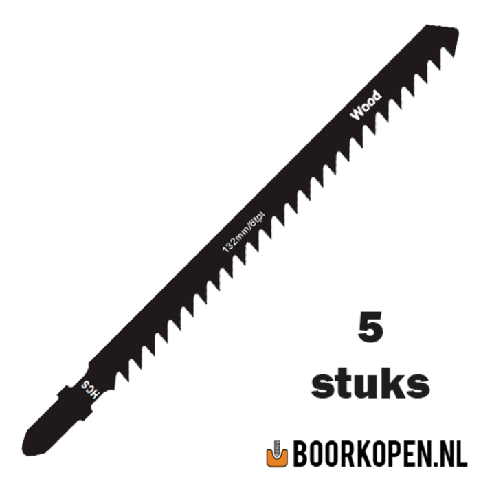 Lange decoupeerzaagjes hout 100mm 6 TPI rechte zaagsnede