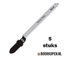 Zaagblad decoupeerzaag hout en PVC 50mm 18 TPI voor ronde zaagsnede clean cut