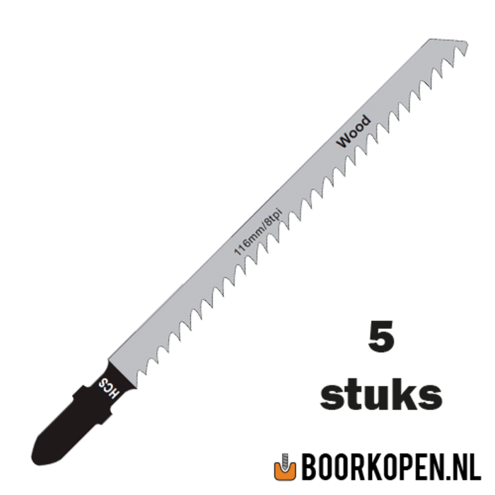 Zaagblad decoupeerzaag hout 90mm 8 TPI voor rechte zaagsnede clean cut