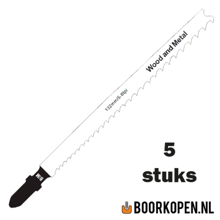 Zaagblad decoupeerzaag universeel hout en metaal 100mm 5-8 TPI longlife