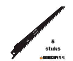 Zaagblad reciprozaag hout 150mm 6 TPI