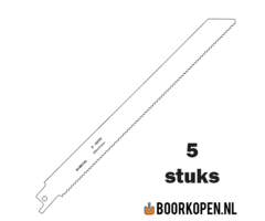 Zaagblad reciprozaag universeel hout en metaal 225mm 10 TPI