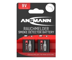 9V batterijen Ansmann alkaline (2 stuks)