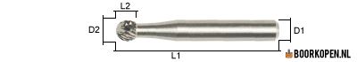 Stiftfrees type D - 6mm