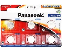CR2025 batterij Panasonic 6 stuks