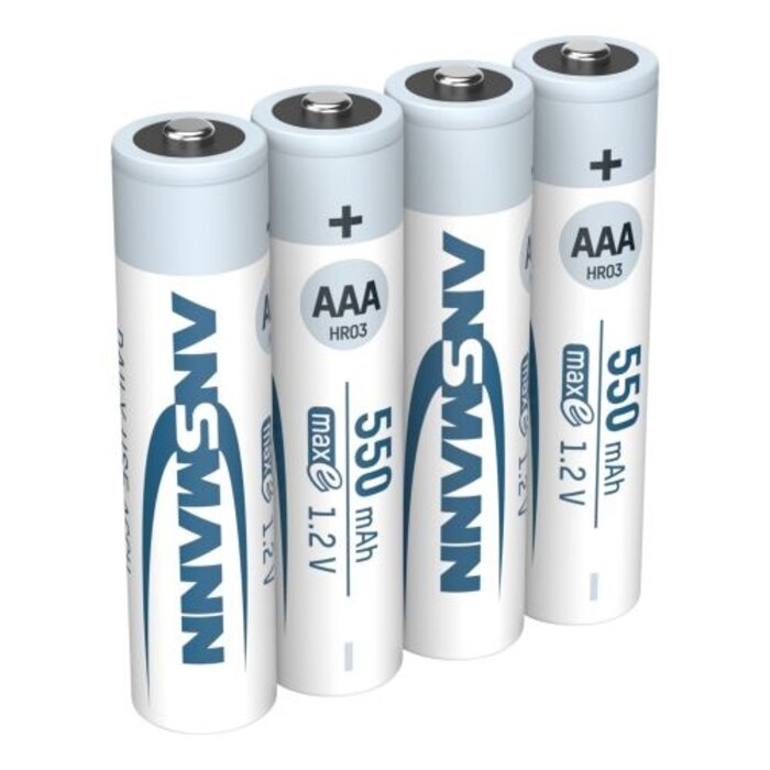 AAA batterijen oplaadbaar 550mAh Ansmann DECT telefoon (4 stuks)