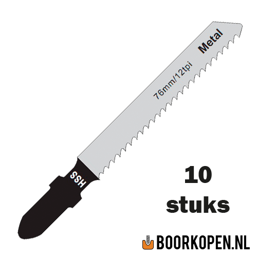 10 stuks decoupeerzaagjes voor metaal 50mm 12 TPI