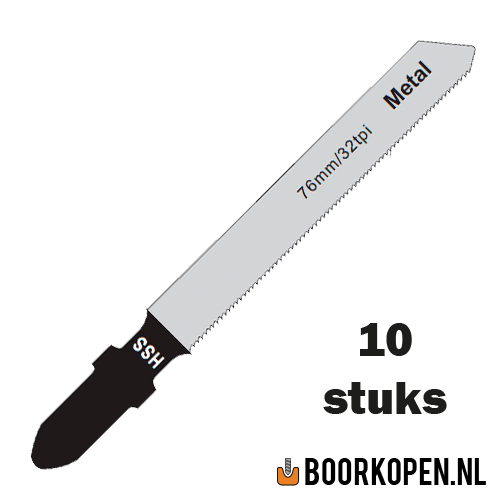 10 stuks decoupeerzaagjes voor metaal 50mm 32 TPI