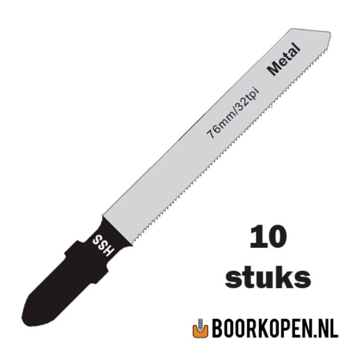 10 stuks decoupeerzaagjes voor metaal 50mm 32 TPI