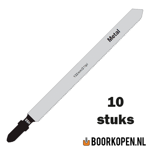 10 stuks decoupeerzaagjes metaal 100mm 21 TPI