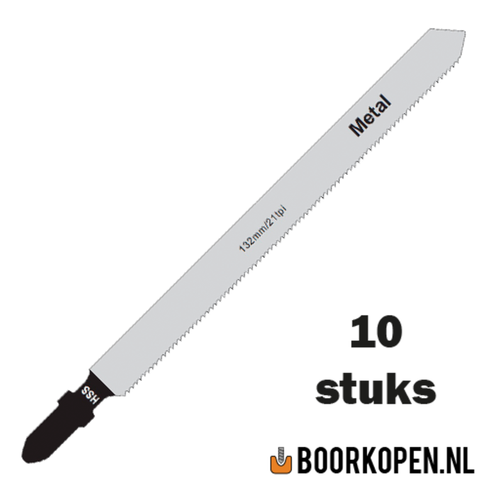 10 stuks decoupeerzaagjes metaal 100mm 21 TPI
