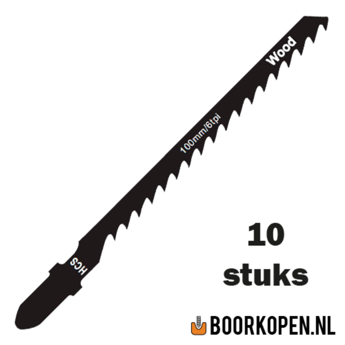 10 stuks decoupeerzaagjes hout 75mm 6 TPI voor ronde zaagsnede