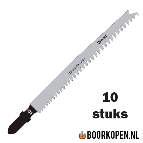 10 stuks decoupeerzaagjes hout 90mm 8-12 TPI voor rechte zaagsnede clean cut