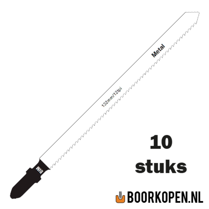 10 stuks lange decoupeerzaagjes metaal 100mm 12 TPI longlife