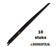 10 stuks zaagblad reciprozaag hout 300mm 6 TPI