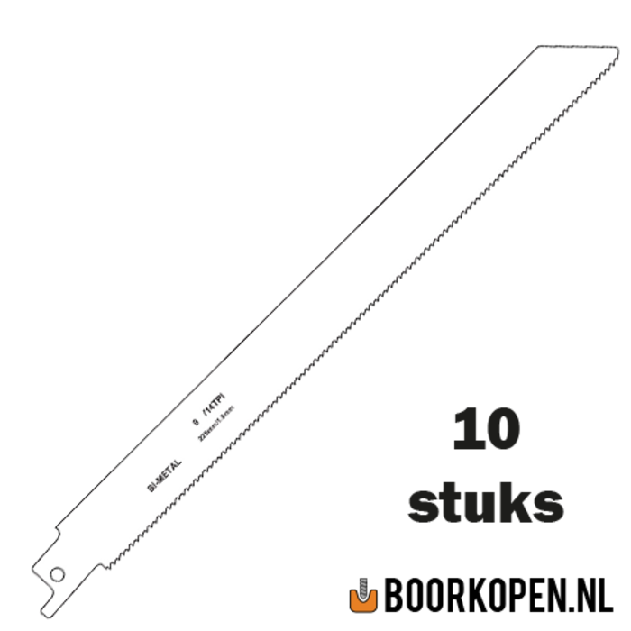 10 stuks zaagblad reciprozaag metaal 225mm 14 TPI