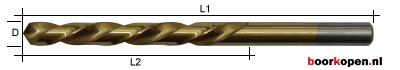 Titanium metaalboor 10,2 mm