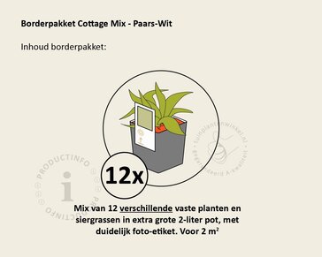 Mix borderpakket Cottage Mix - Paars-Roze-Wit
