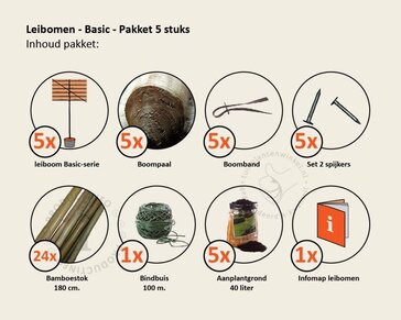 Lei-Plataan Basic - Pakket 5 stuks + Extra's!