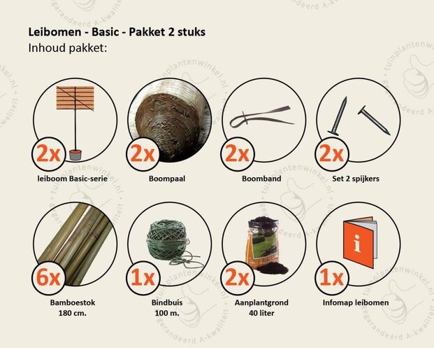 Lei-Haagbeuk - Basic - pakket 2 stuks + EXTRA'S!