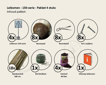 Glansmispel leiboom - Rek 150x150 cm - pakket 4 stuks image