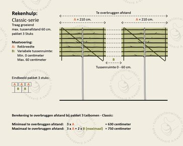Prunus lusitanica brenelia leiboom - Rek 200x130 cm - pakket 3 stuks