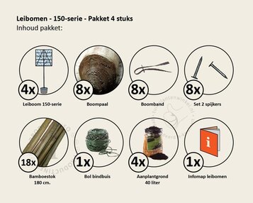 Leiconifeer - Rek 150x150 cm - pakket 4 stuks image