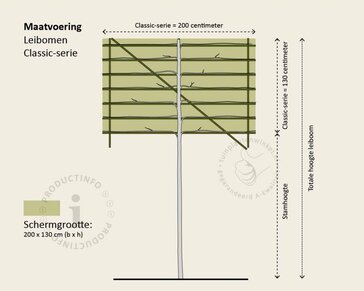 Rode leibeuk - Rek 200x130 cm - pakket 2 stuks