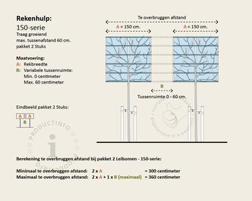 Steeneik leiboom - Rek 150x150 cm - pakket 2 stuks + EXTRAS!
