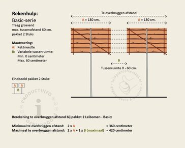 Leiconifeer 'Excelsa' - Rek 180x110 cm - pakket 2 stuks