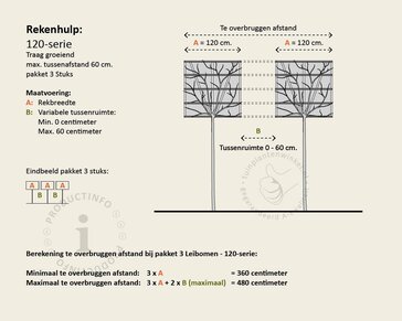 Leiconifeer - Rek 120x120 cm - pakket 3 stuks
