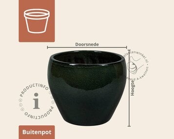 Bloempot Shanghai 12 drip groen image