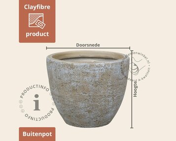 Bloempot Logan 04 lichtbruin image