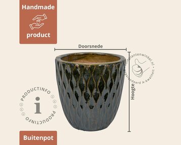 Bloempot Adelaide 1-04 antiek groen image