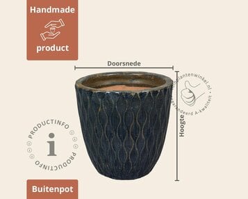 Bloempot Adelaide 1-04 antiek blauw image