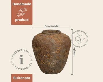 Bloempot XXL Melbourne 01 bruin image