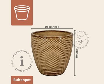Bloempot Busan 1-01 mokka bruin image