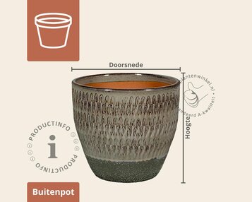 Bloempot Corsica 29 grijs zand image